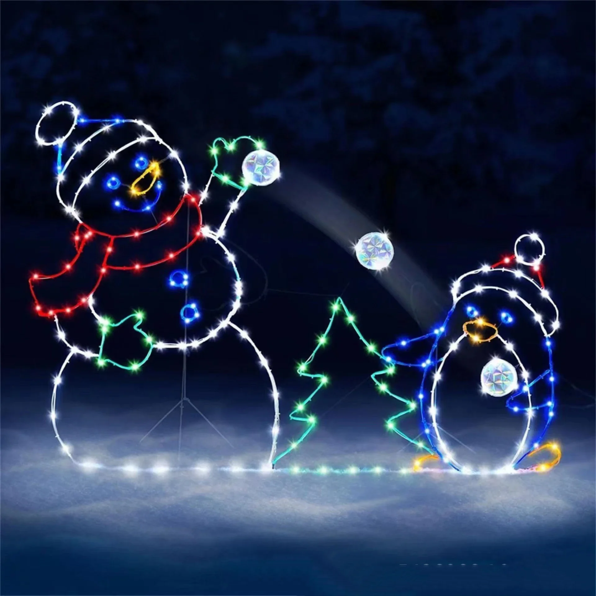 Animated Snowball Light LED Gl - đánh giá và giá Xmas Outdoor Lighting Decorations