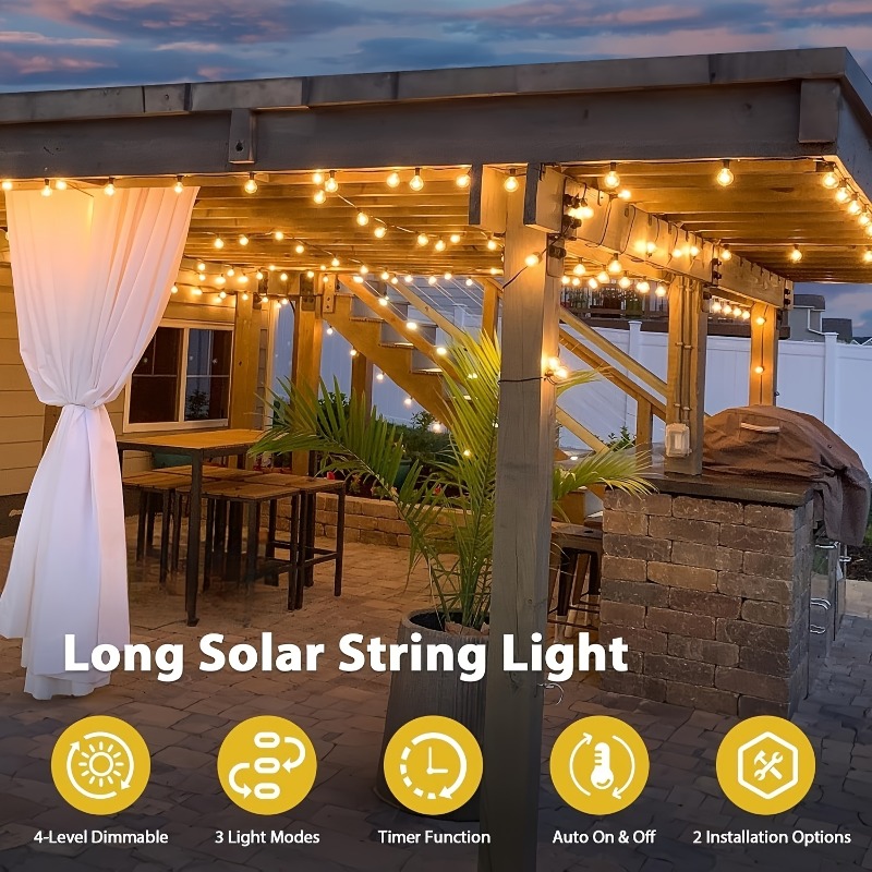 64FT G40 Solar Powered Dimmabl - đánh giá và giá Outdoor Lighting Remote Control