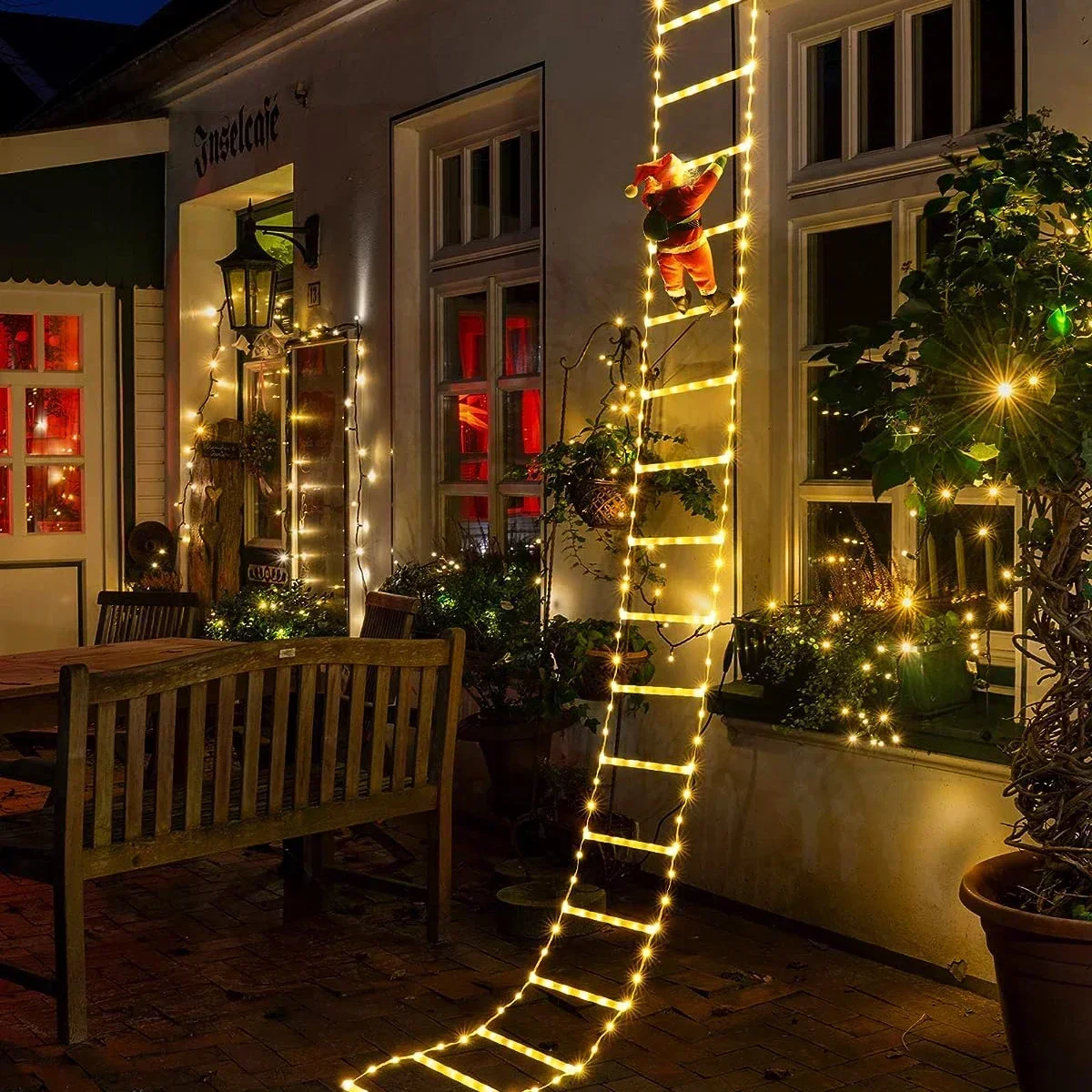 LED Ladder Light for Santa Cla - đánh giá và giá Xmas Outdoor Lighting Decorations