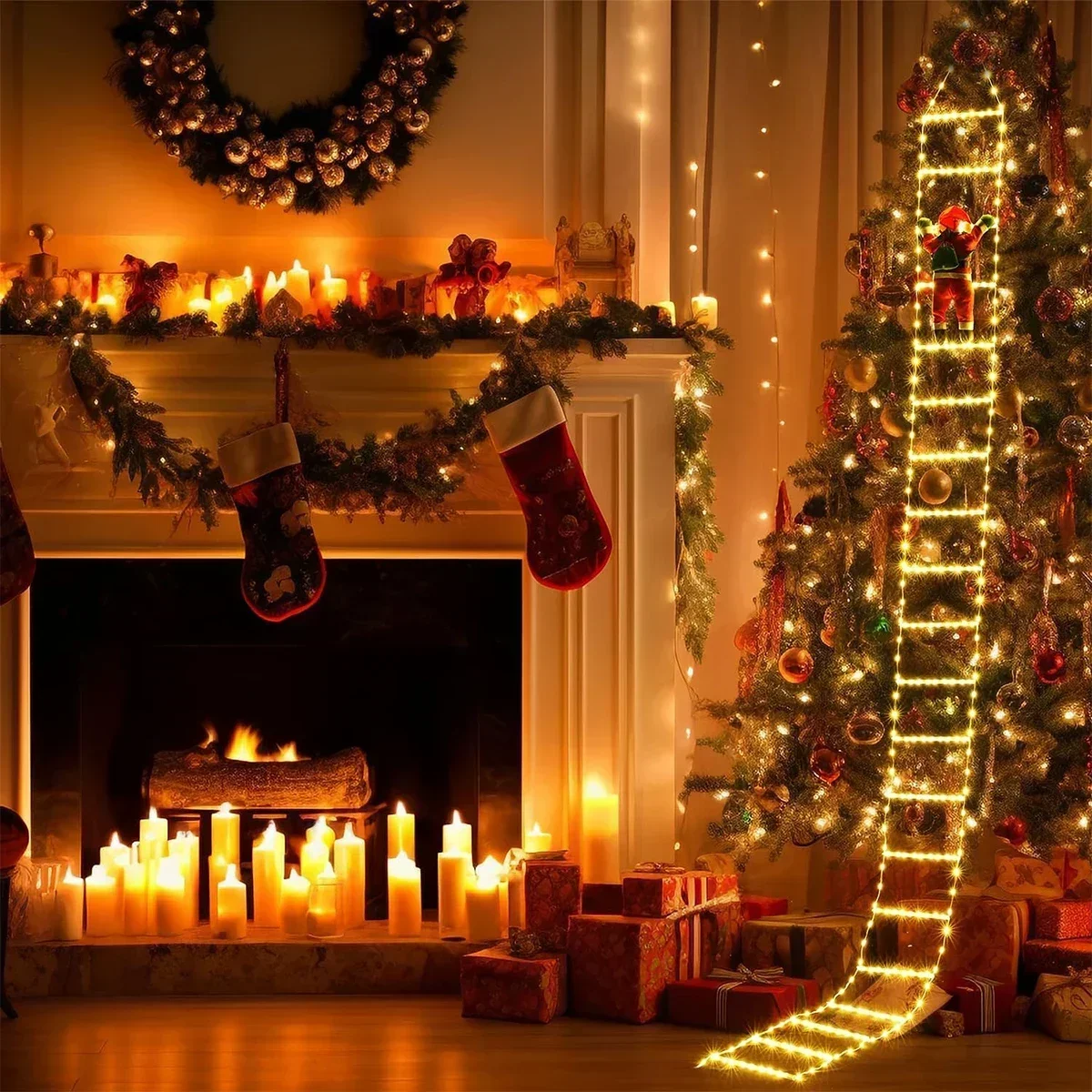 LED Ladder Light for Santa Cla - đánh giá và giá Xmas Outdoor Lighting Decorations