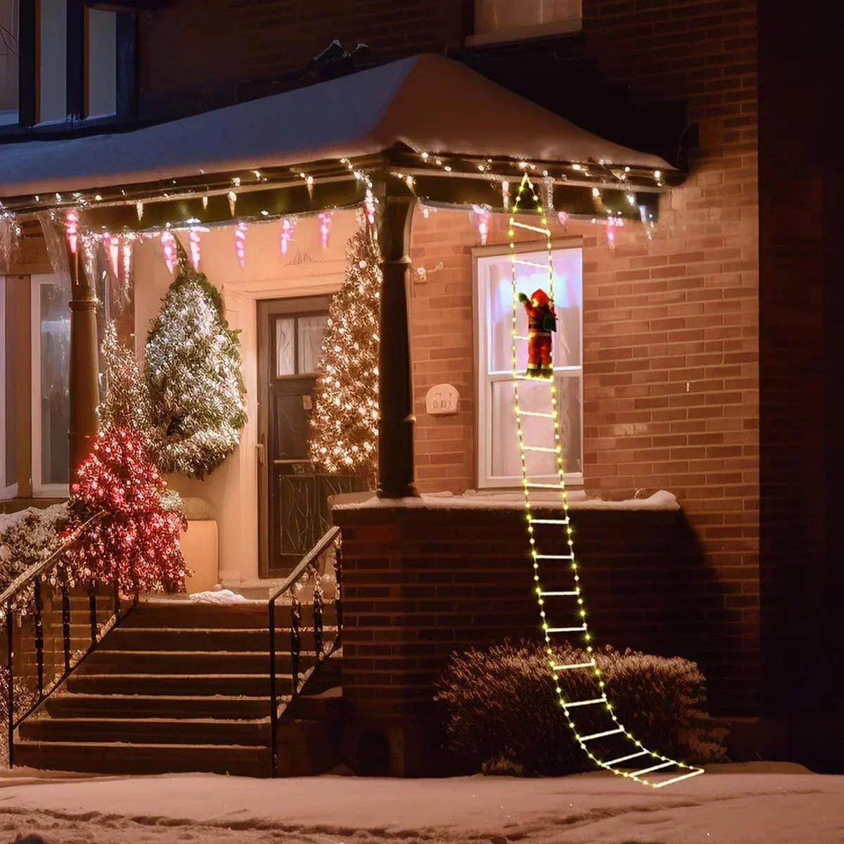 LED Ladder Light for Santa Cla - đánh giá và giá Xmas Outdoor Lighting Decorations