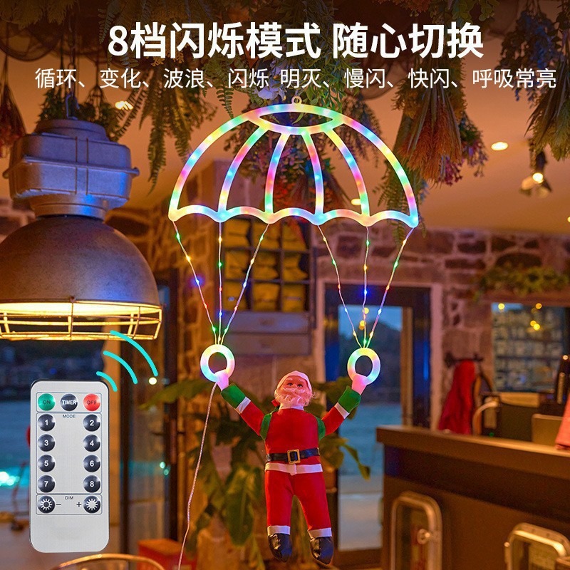 String Lights LED Santa Parach - đánh giá và giá Xmas Outdoor Lighting Decorations
