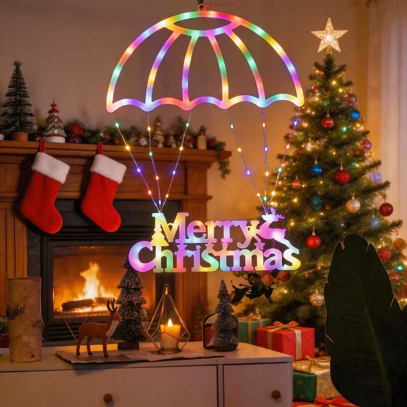 String Lights LED Santa Parach - đánh giá và giá Xmas Outdoor Lighting Decorations
