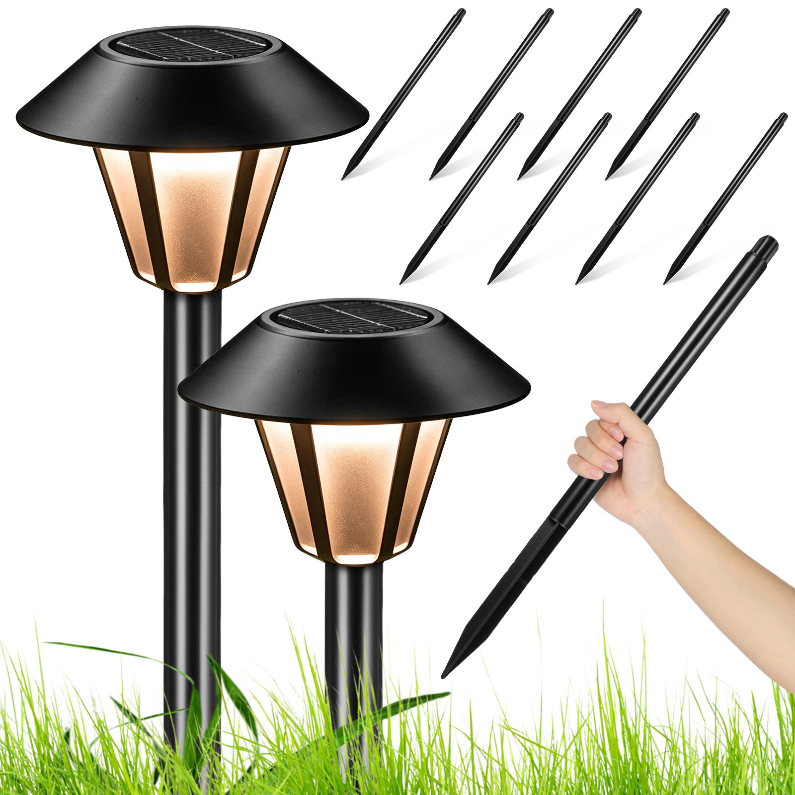 8Set Solar Light Stakes Replac - đánh giá và giá Outdoor Lighting For Patio