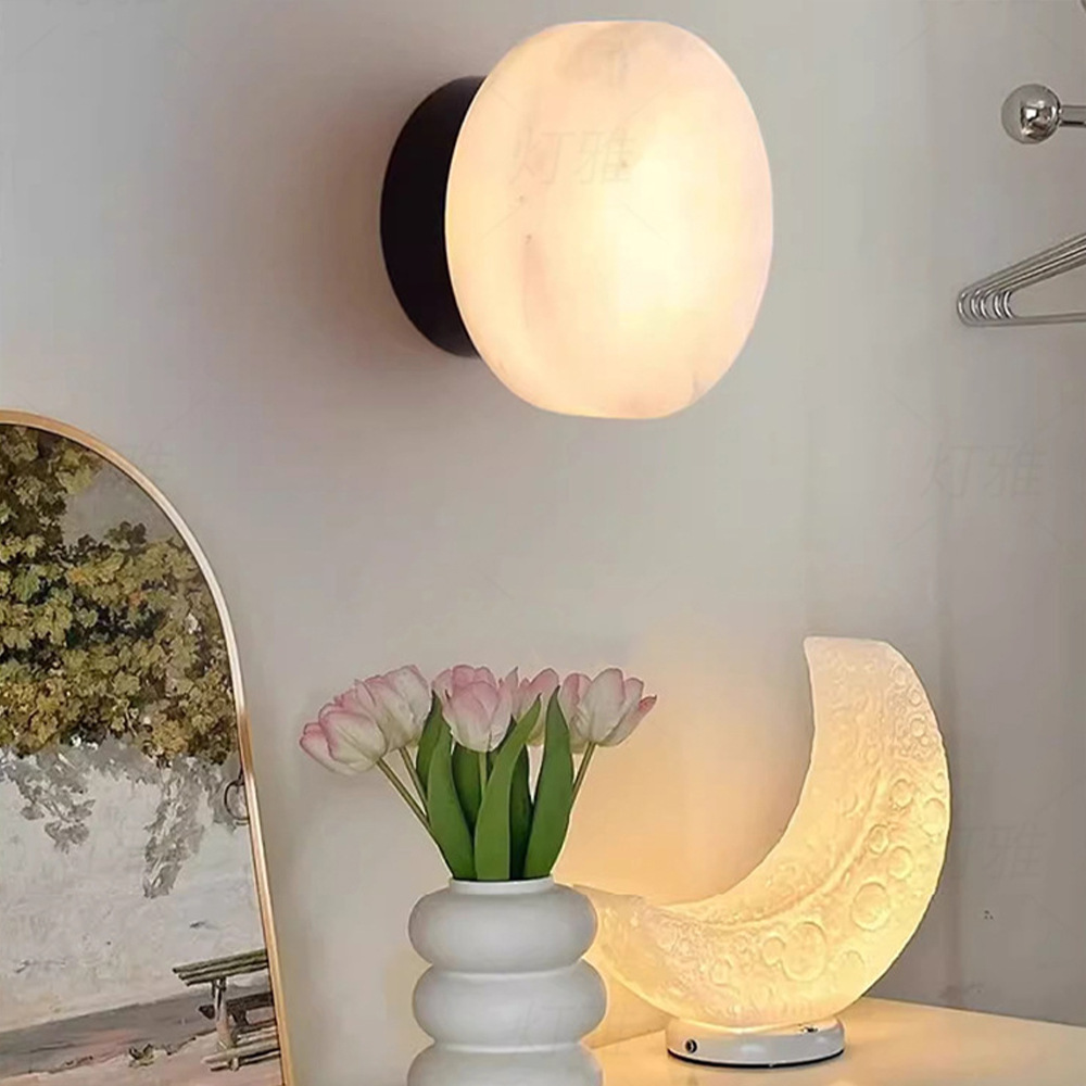 Natural Marble Round Wall Scon - đánh giá và giá Outdoor Lighting Spanish Style
