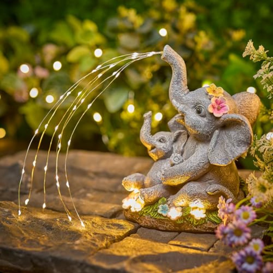 Solar-Elephant-Garden-Decor-St - đánh giá và giá Outdoor Lighting For Patio