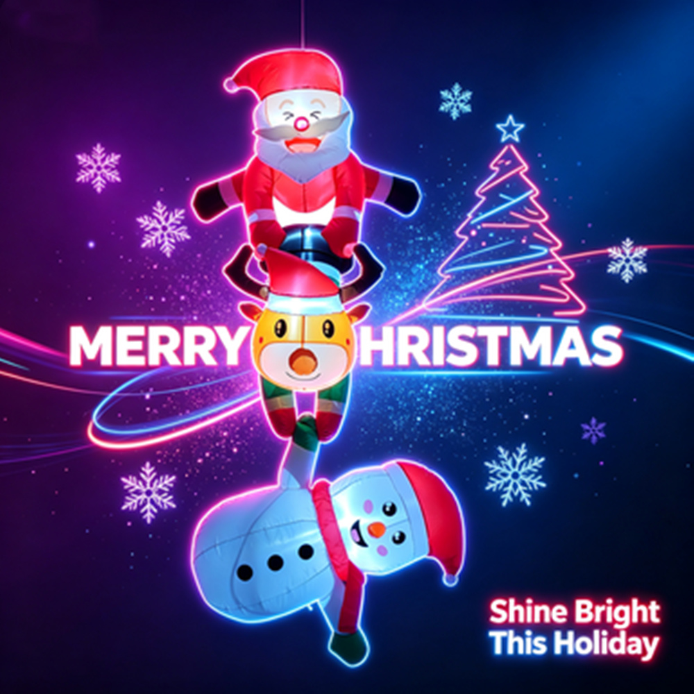 8FT Christmas Inflatable Snowm - đánh giá và giá Xmas Outdoor Lighting Decorations