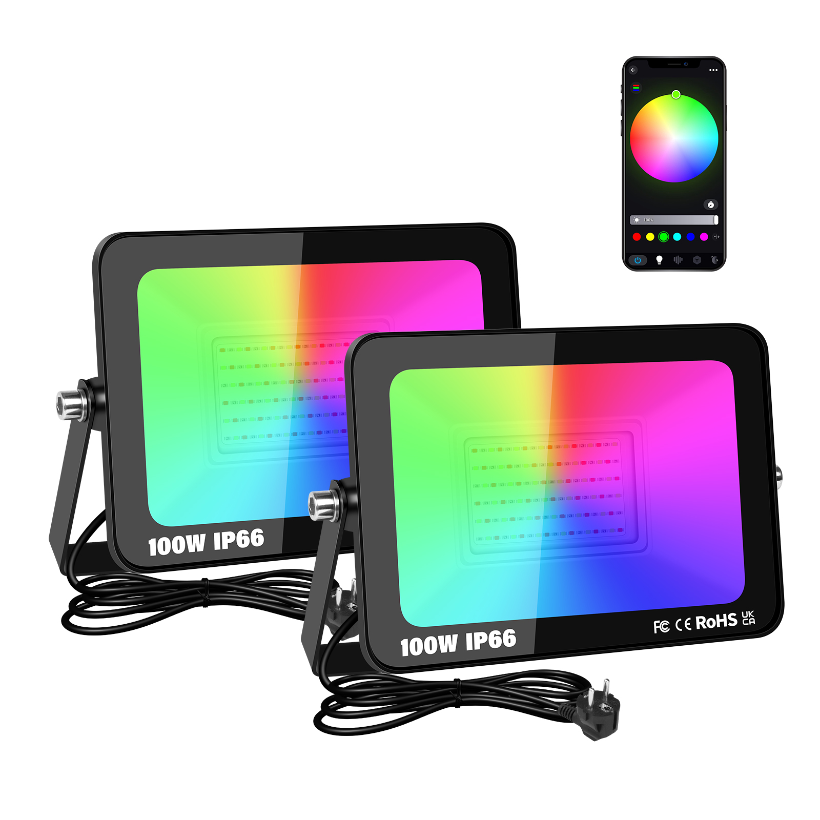SKYWORLD APP RGB Smart Floodli - đánh giá và giá Outdoor Lighting Socket