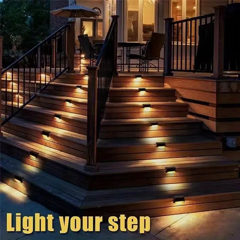 AT02-Solar Ledstep Lights 16 P - đánh giá và giá Outdoor Lighting On Stairs