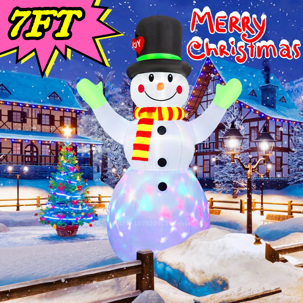 2.2M/7FT Christmas Inflatable  - đánh giá và giá Xmas Outdoor Lighting Decorations