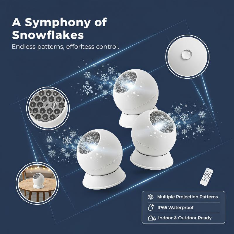 360° Rotating LED Snowflake Pr - đánh giá và giá Xmas Outdoor Lighting Decorations