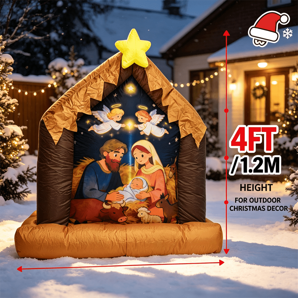 4FT Christmas Inflatable Toy L - đánh giá và giá Xmas Outdoor Lighting Decorations