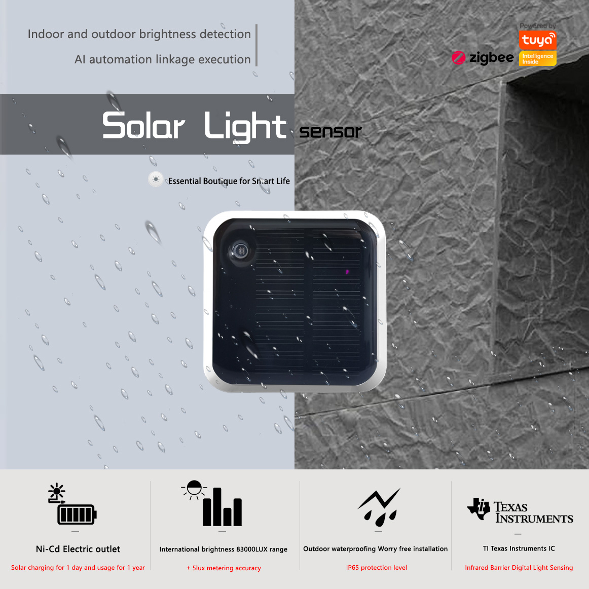 Tuya Zigbee Solar Light Sensor - đánh giá và giá Outdoor Lighting Install