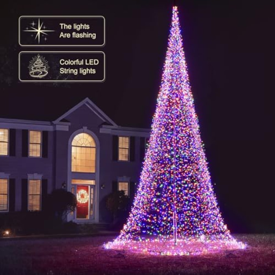 Outdoor Flagpole LED Christmas - đánh giá và giá Outdoor Lighting Install