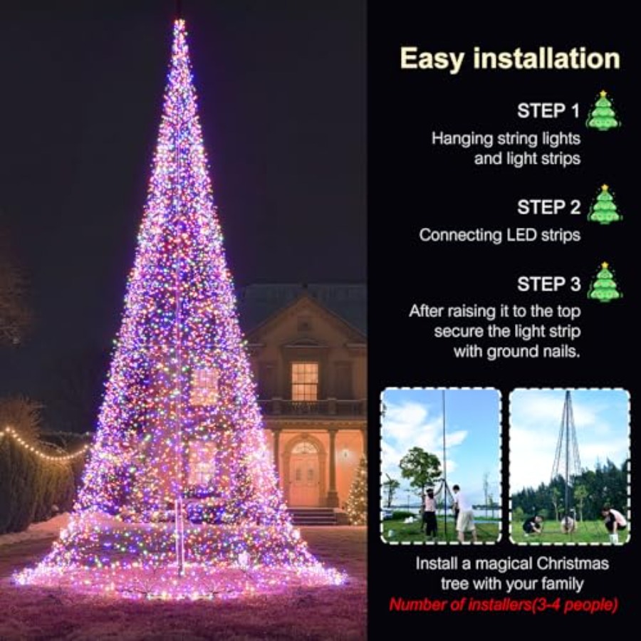 Outdoor Flagpole LED Christmas - đánh giá và giá Outdoor Lighting Install