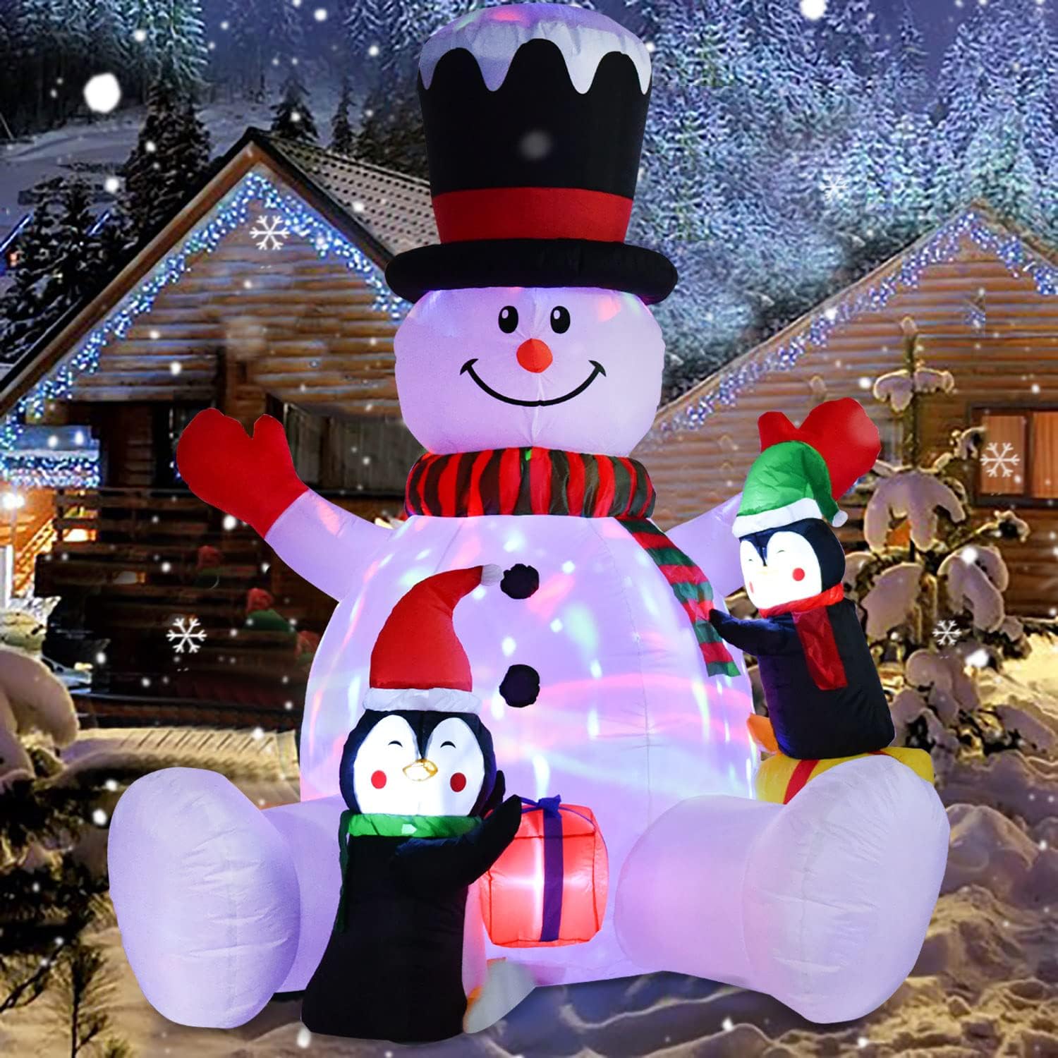 7ft Inflatable Christmas Snowm - đánh giá và giá Xmas Outdoor Lighting Decorations