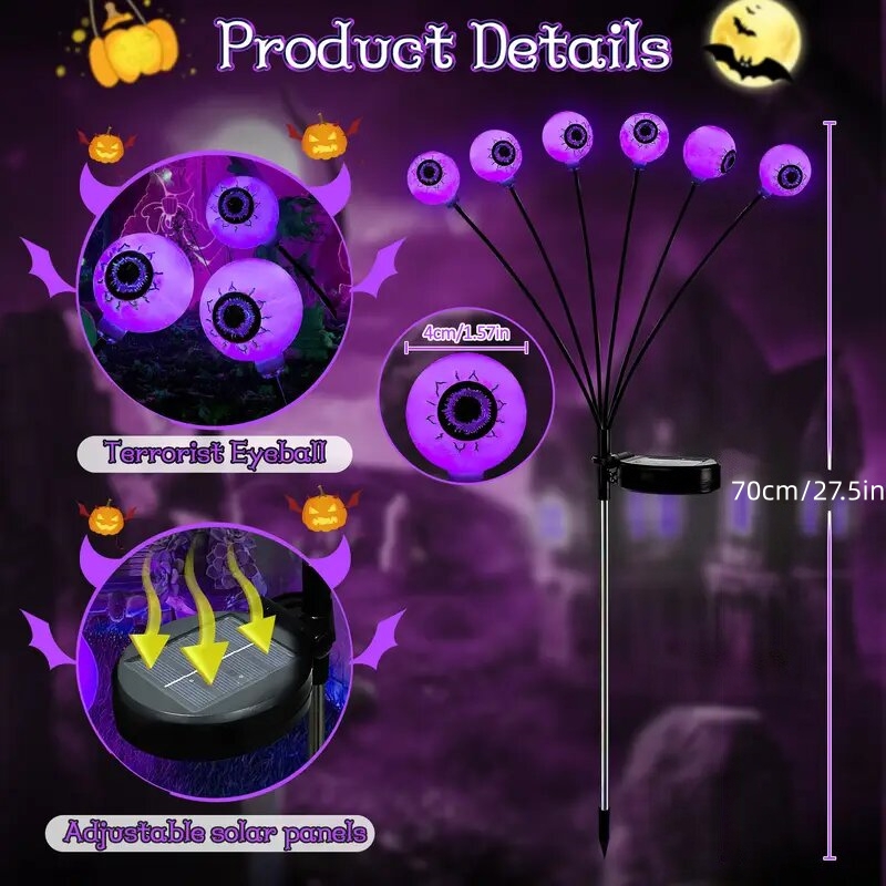 Solar Halloween Eyeball Garden - đánh giá và giá Outdoor Lighting Socket