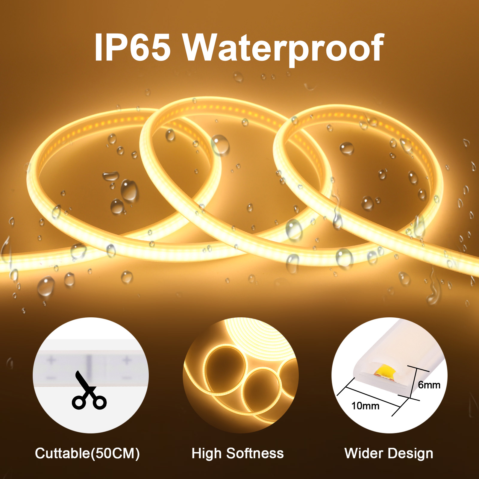 Dimmable COB LED Strip Light 2 - đánh giá và giá Outdoor Lighting Socket