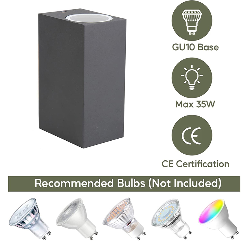 Black/White Aluminum GU10 Base - đánh giá và giá Outdoor Lighting Amazon